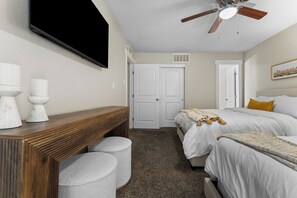2 bedrooms, iron/ironing board, WiFi, bed sheets