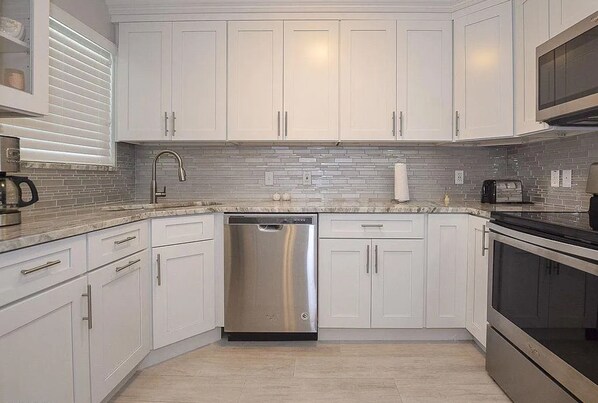 Microwave, oven, stovetop, dishwasher