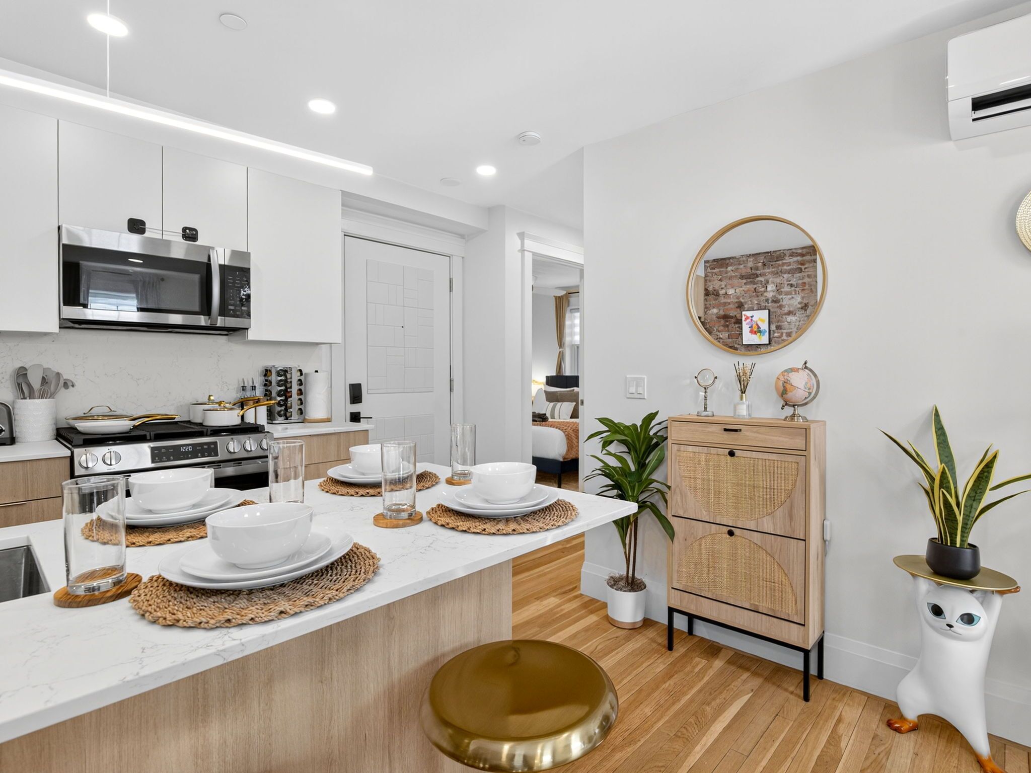 Microwave, oven, stovetop, dishwasher