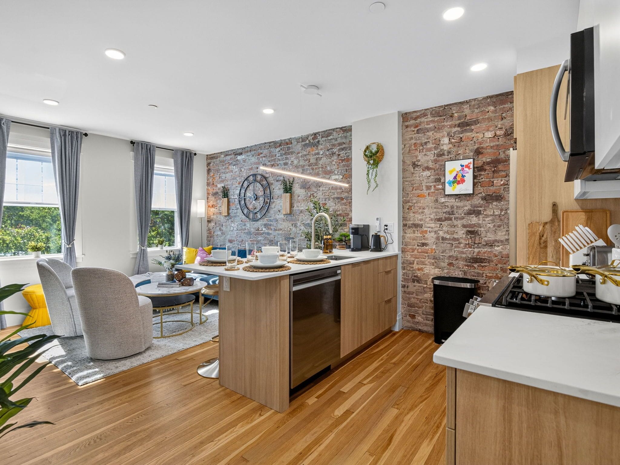 Microwave, oven, stovetop, dishwasher