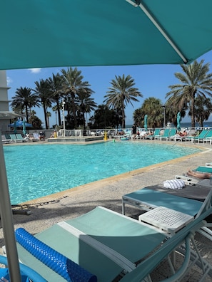 Outdoor pool, a heated pool