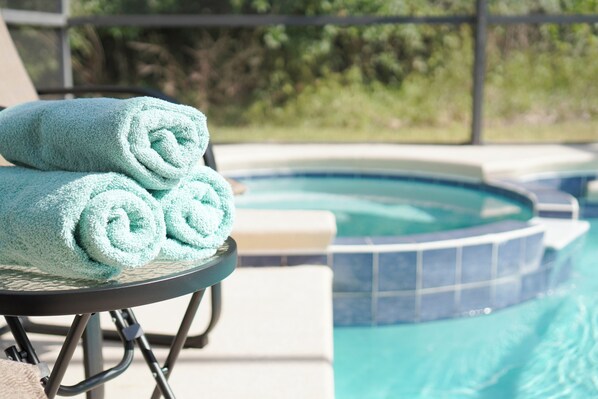 Outdoor pool, a heated pool