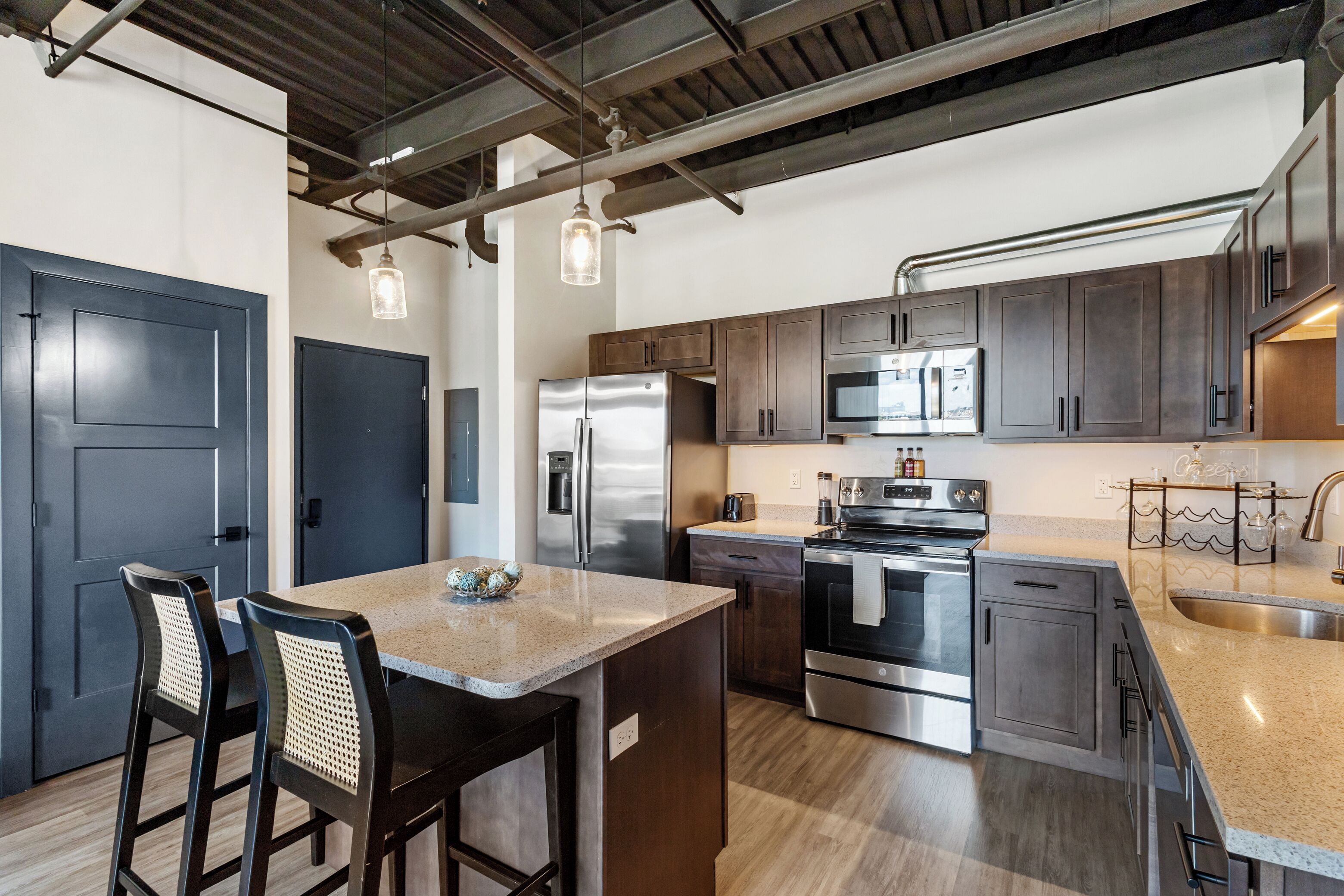 Microwave, oven, stovetop, dishwasher