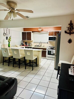 Microwave, oven, stovetop, dishwasher