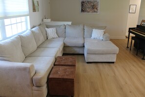 Smart TV, table football, ping pong, books