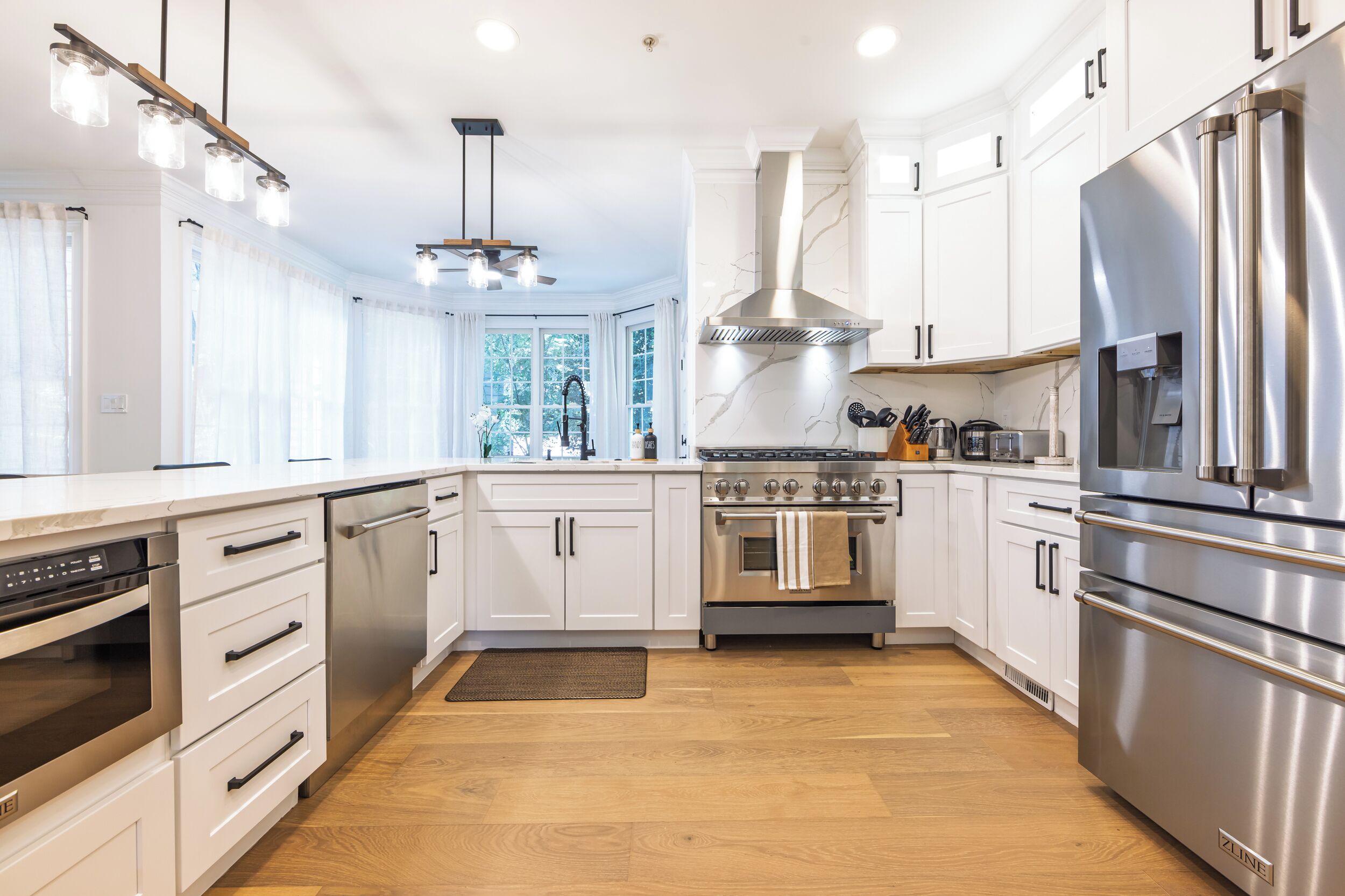 Microwave, oven, stovetop, dishwasher