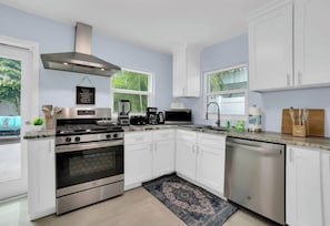 Microwave, oven, stovetop, dishwasher