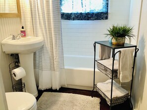 Towels, soap, toilet paper