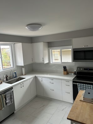 Microwave, oven, stovetop, dishwasher
