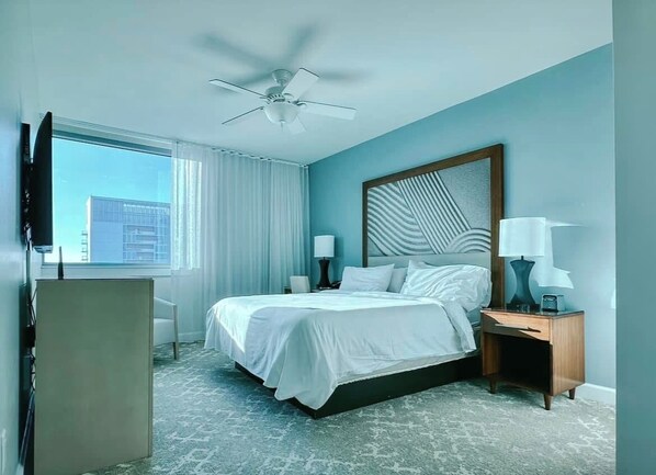 2 bedrooms, iron/ironing board, WiFi, bed sheets