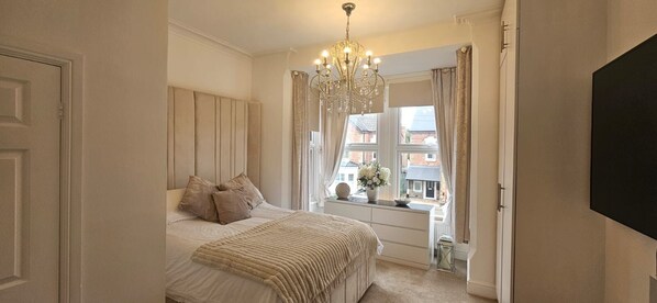 1 bedroom, iron/ironing board, travel crib, internet