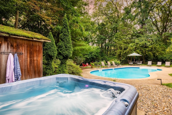 A heated pool