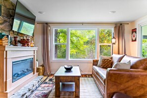 Smart TV, fireplace