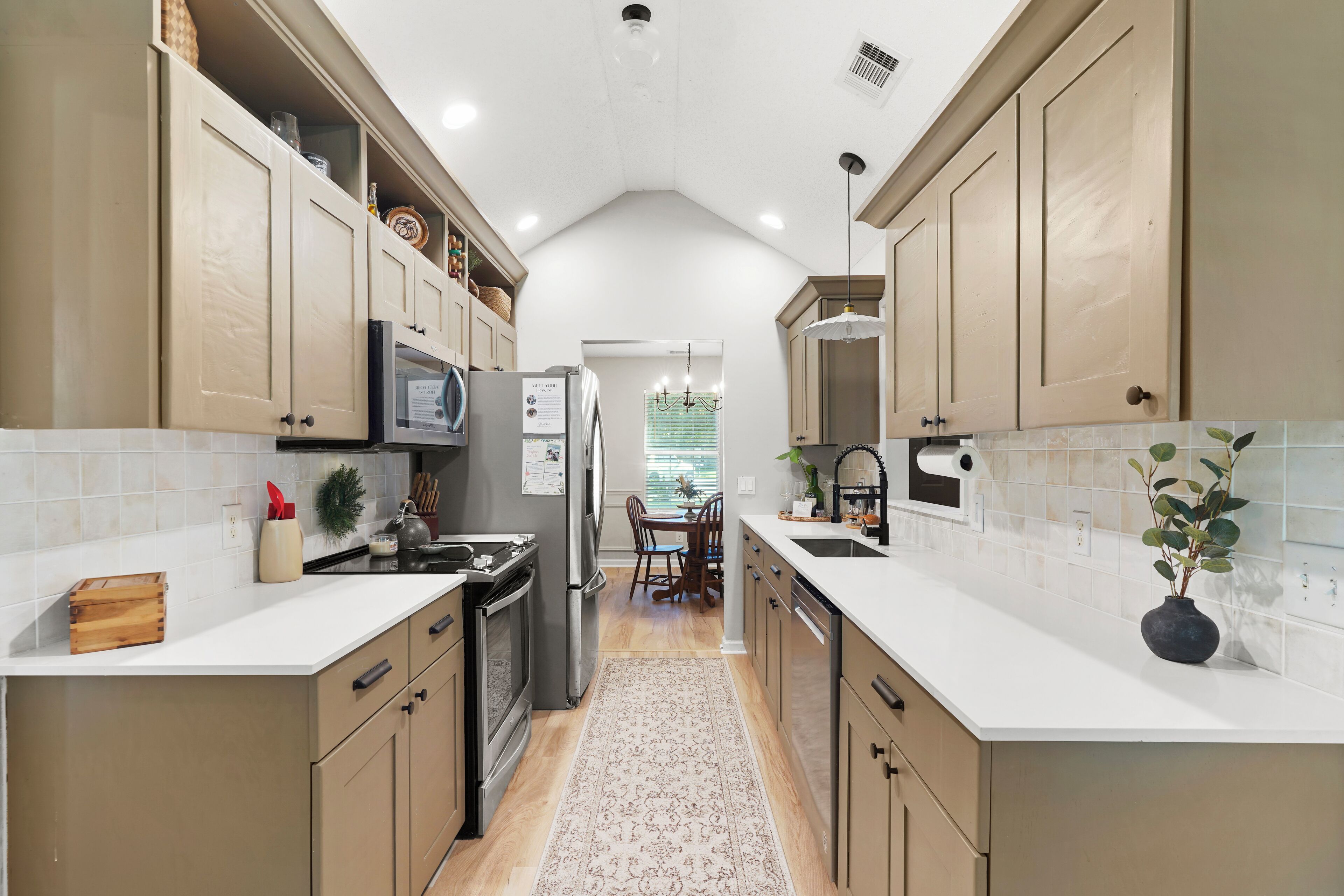 Microwave, oven, stovetop, dishwasher