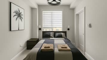 1 habitación, tabla de planchar con plancha, wifi y ropa de cama