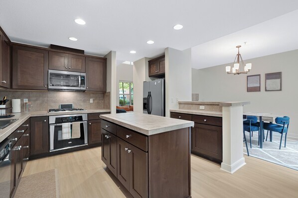 Microwave, oven, stovetop, dishwasher