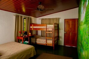 Family Double Room, Multiple Beds, Private Bathroom, Garden View