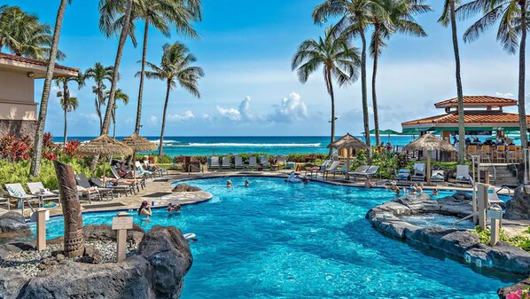 Outdoor pool, a heated pool