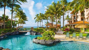 Outdoor pool, a heated pool