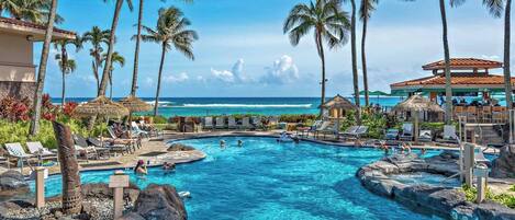 Outdoor pool, a heated pool