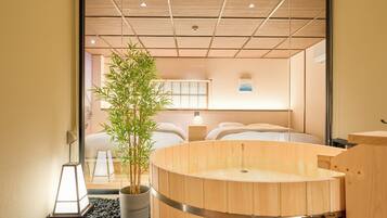 Villa | Bathroom | Separate tub and shower, slippers, towels, shampoo