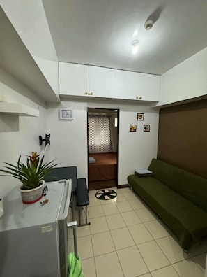 Basic Apartment, 1 King Bed with Sofa bed, Non Smoking, Pets allowed | Living room