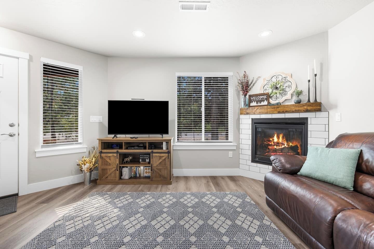 TV, fireplace, video games