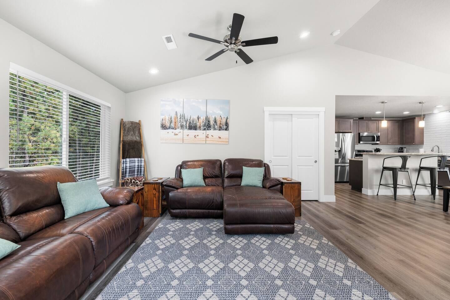 TV, fireplace, video games