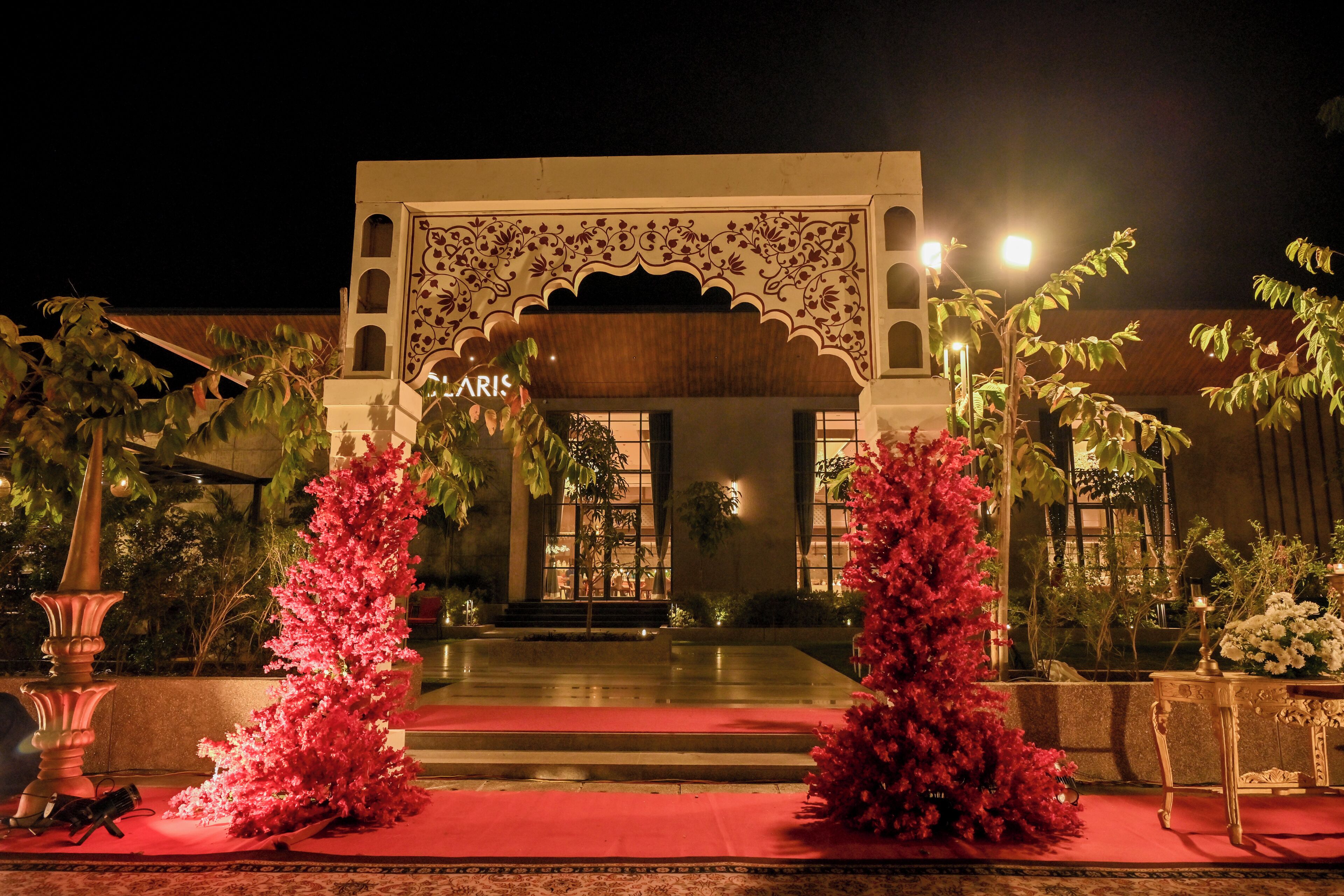 Outdoor banquet area
