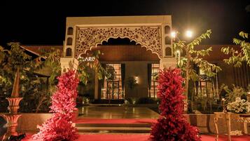 Outdoor banquet area