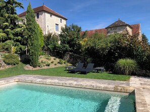 Piscine extérieure, piscine chauffée
