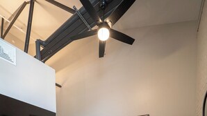 TV, offices - Stay Roanoke | New 1BR Near Brewery, River, Town (Buchanan)