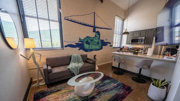 Unclassified image, 1 of 41, button - Stay Roanoke | Modern 1BR Apt next to Brewery! (Buchanan)