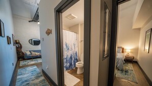 Shower, hair dryer, towels - Stay Roanoke | 3BR Suite Near Brewery & I-81 (Buchanan)