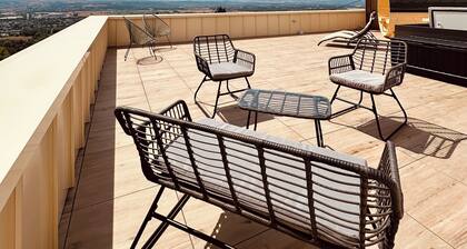 Penthouse apartment with roof terrace, sauna & distant views directly near Koblenz