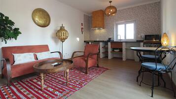 Appartement, vue jardin | Cuisine privée | Bouilloire électrique
