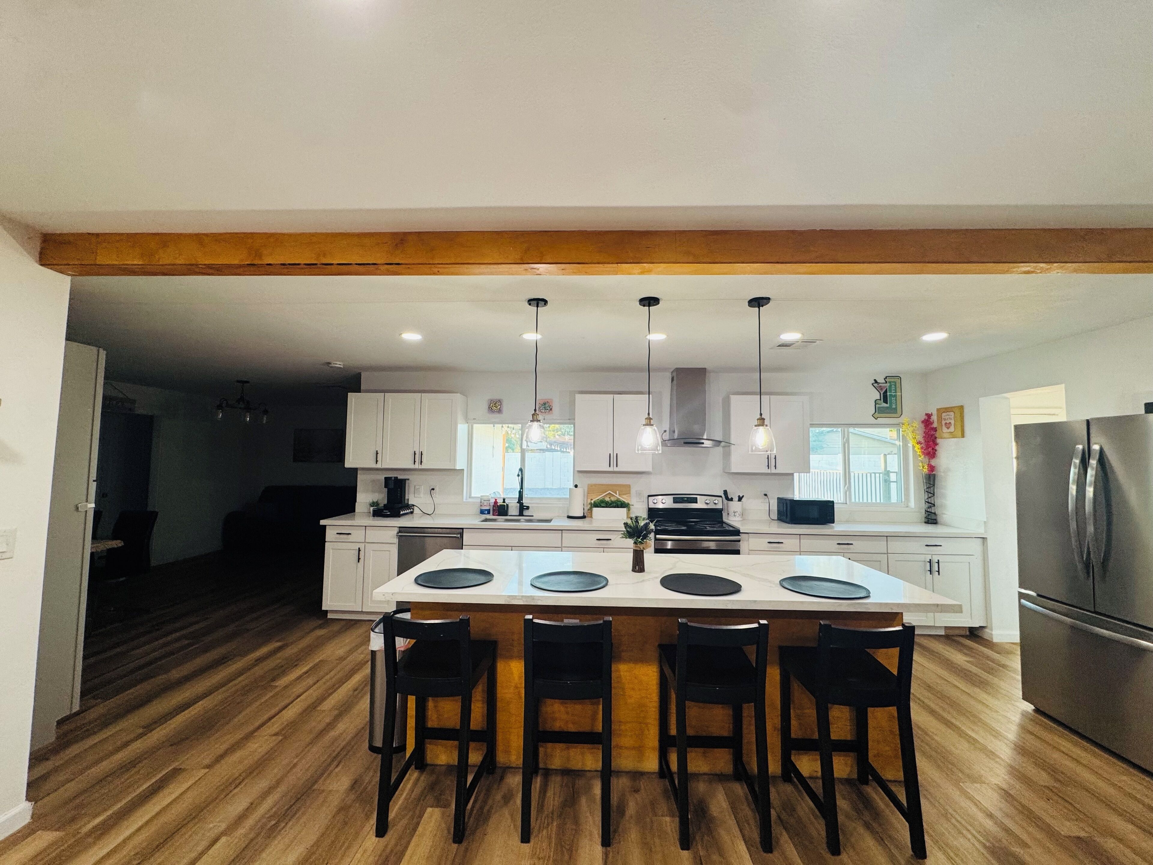 Microwave, oven, stovetop, dishwasher