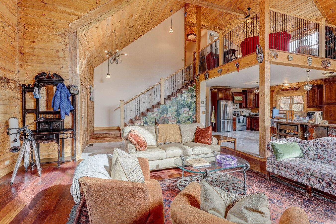 Televisión y chimenea 