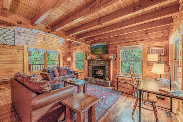 Smart TV, fireplace, video games