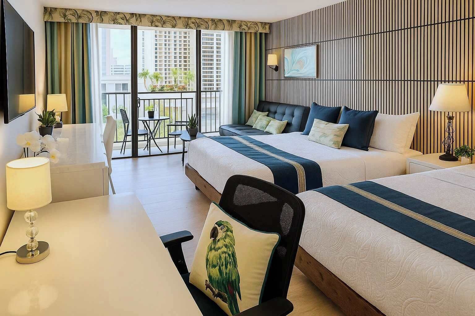 1 bedroom, in-room safe, desk, iron/ironing board