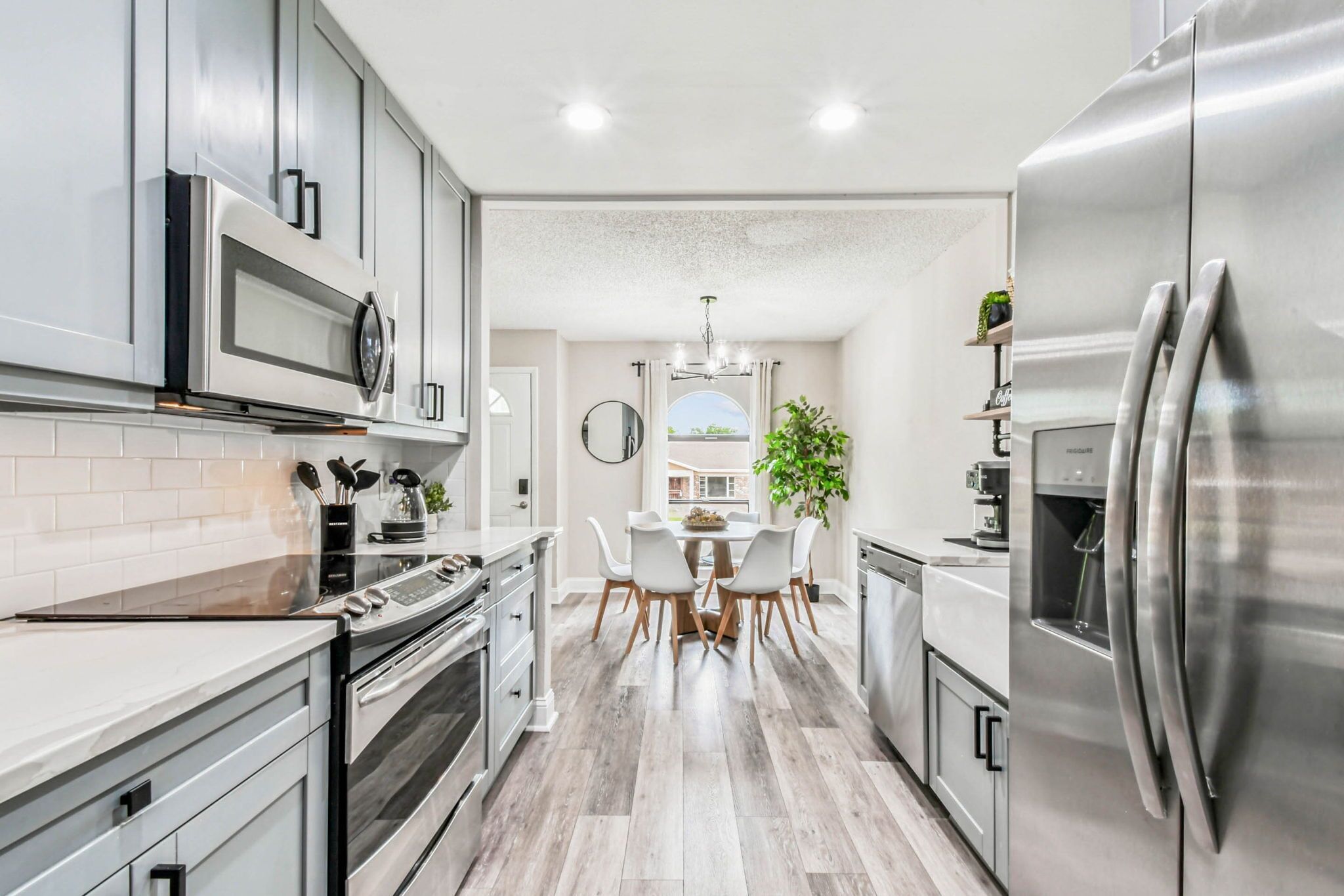 Microwave, oven, stovetop, dishwasher