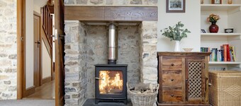 The Old Shippon at Bucknole Farm is a charming stone and slate barn conversion