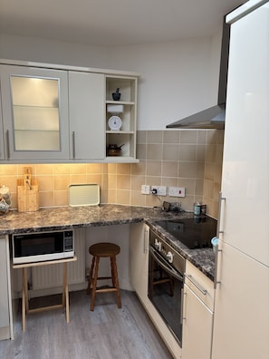 Fridge, oven, stovetop, toaster