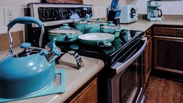 Microwave, oven, stovetop, dishwasher