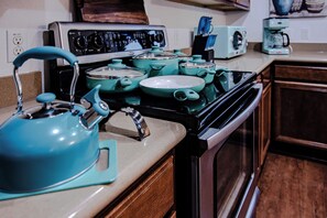 Microwave, oven, stovetop, dishwasher