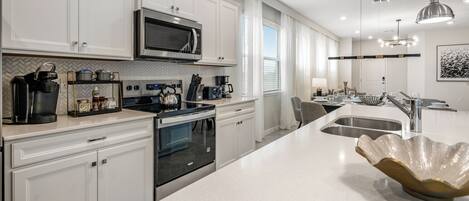 Microwave, oven, stovetop, dishwasher