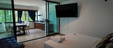 Deluxe Apartment, Ocean View | Iron/ironing board, free WiFi