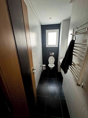 Haartrockner, Bidet, Handtücher, Seife