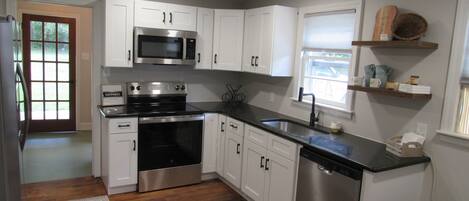 Microwave, oven, stovetop, dishwasher