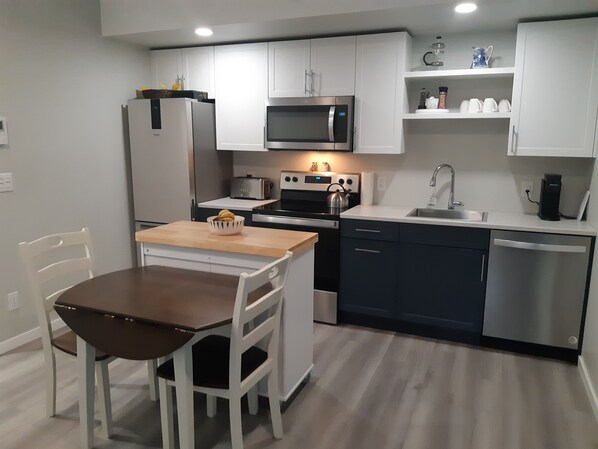 Microwave, oven, stovetop, dishwasher